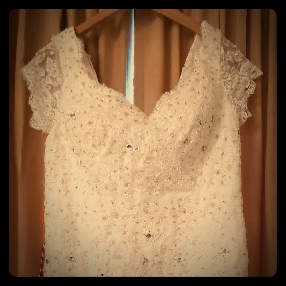 Wedding gown mermaid beaded with beautiful train
